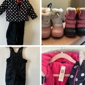 24 mo / 2T Snowpants / Jacket / Size 6 Boots Bundle